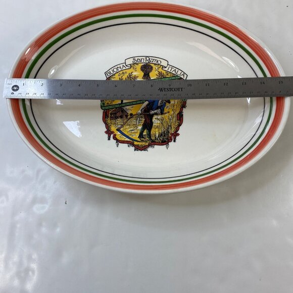 Himark Buona San Remo Italia Oval Pasta Serving Bowl 15.5" x 11" Ceramic - Picture 5 of 10